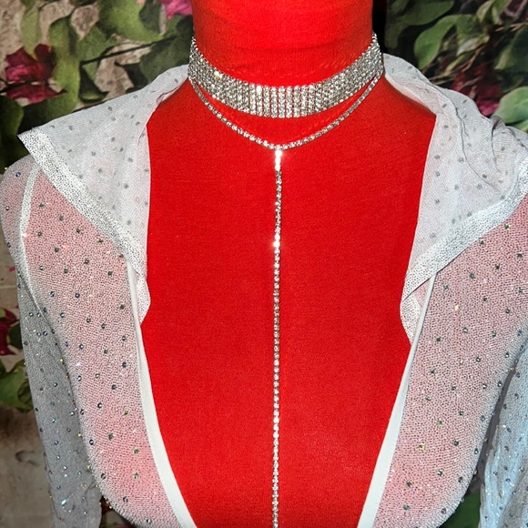 NWT Glittery white Bodysuit - Picture 11 of 15